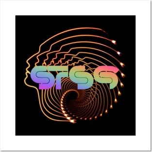 STS9 Psychedelic Face Swirl Posters and Art